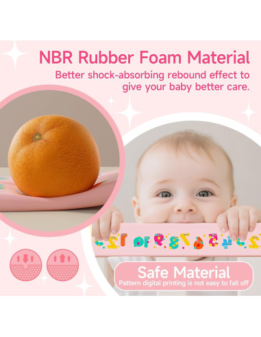 Protector de Bordes para Bebé Lonlown 2m Espuma Inodora Rosa