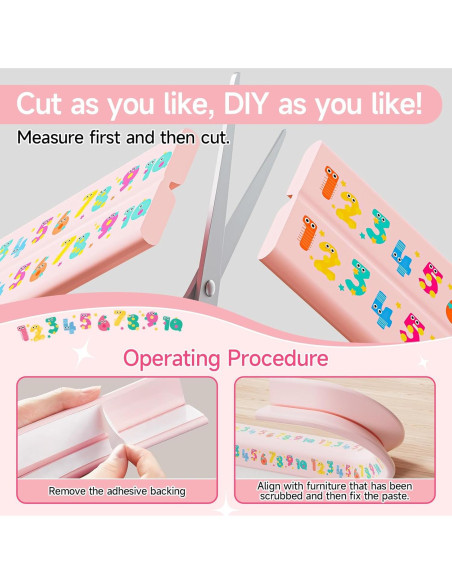 Protector de Bordes para Bebé Lonlown 2m Espuma Inodora Rosa