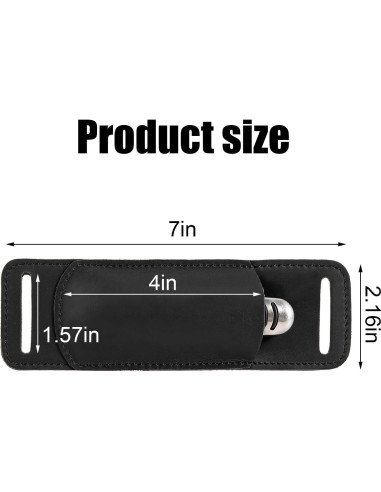 Funda de Cuchillo Plegable ANEETAFAN de Cuero Negro EDC