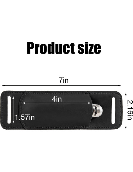 Funda de Cuchillo Plegable ANEETAFAN de Cuero Negro EDC Funda de Cuchillo Plegable ANEETAFAN de Cuero Negro EDC