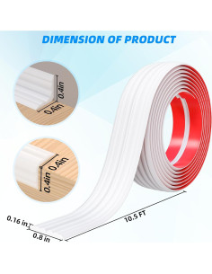 Protector de Esquina de Pared Pluden 2.03 cm x 3.2 m Autoadhesivo 2