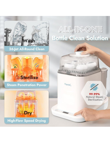 Lavadora y Esterilizador de Biberones Papablic Pro 4 en 1