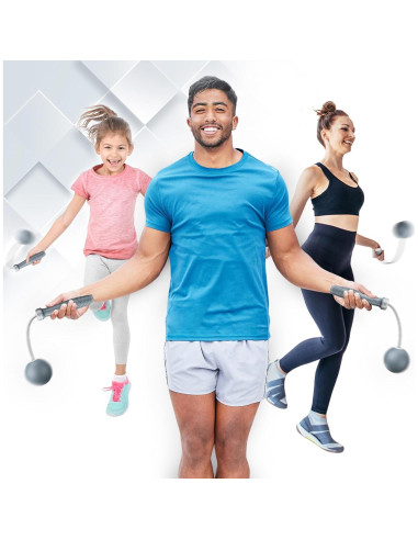 Cuerda de Salto Sin Cable BURNCALO con Peso - Fitness y Ejercicio