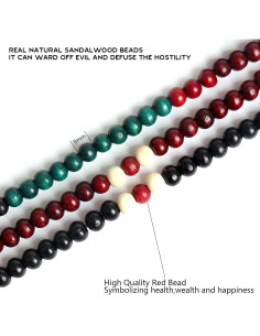 Juego de 3 Pulseras de Madera Mala Beads 108 Cuentas Budistas 2