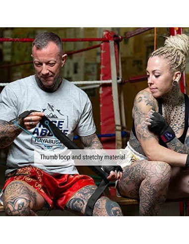 Vendajes de Mano de Boxeo ProGym Gear 4.5m Elásticos Negros