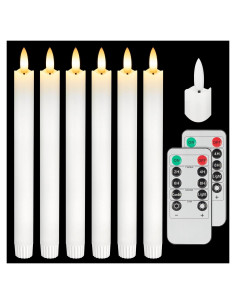 Juego de 6 Velas LED Sin Llama SEHNSY 24.4 cm con Control Remoto