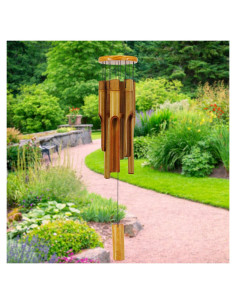 Campana de Viento de Bambú Astarin 76 cm para Jardín Zen