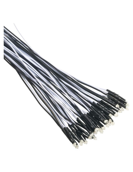 30 Luces LED Blancas Pre Cableadas 1.8mm DC 12V EDGELEC