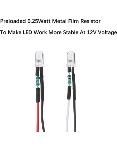 30 Luces LED Blancas Pre Cableadas 1.8mm DC 12V EDGELEC