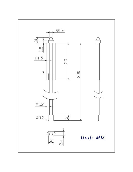 30 Luces LED Blancas Pre Cableadas 1.8mm DC 12V EDGELEC