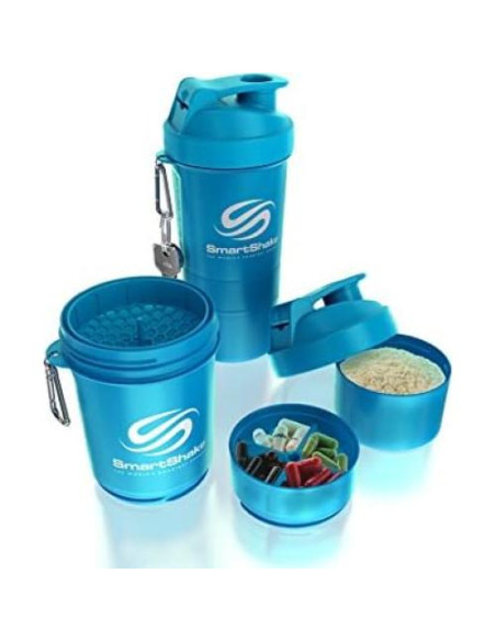 Botella Mezcladora Smartshake Original 590 ml Azul Neón