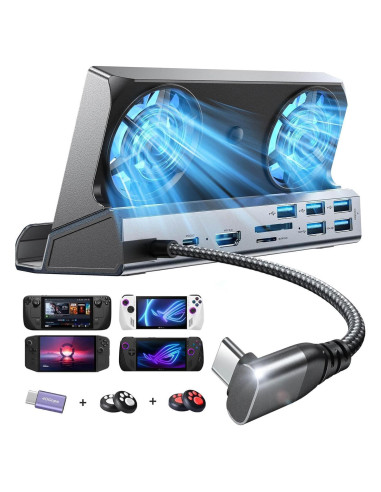 LISEN Estación de Acoplamiento 10-en-1 para Steam Deck OLED