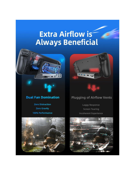 LISEN Estación de Acoplamiento 10-en-1 para Steam Deck OLED