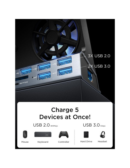 LISEN Estación de Acoplamiento 10-en-1 para Steam Deck OLED