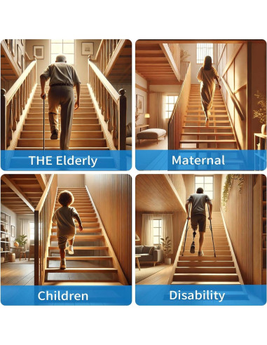 Protector de Borde de Escalera Elvone 1.0 m Negro Antideslizante