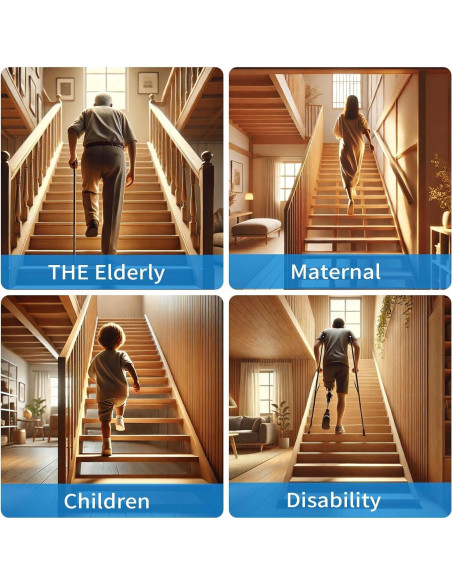 Protector de Borde de Escalera Elvone 1.0 m Negro Antideslizante