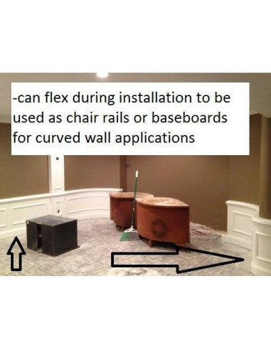 Moldura Flexible Poliuretano Flex Trim 3.66m 14.29mm Grosor