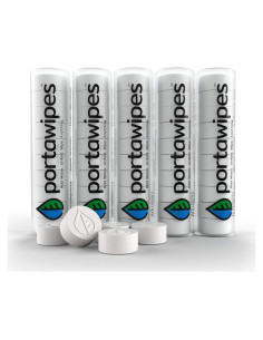 Toallitas Comprimidas Portawipes - Paquete de 50 con 5 Estuches