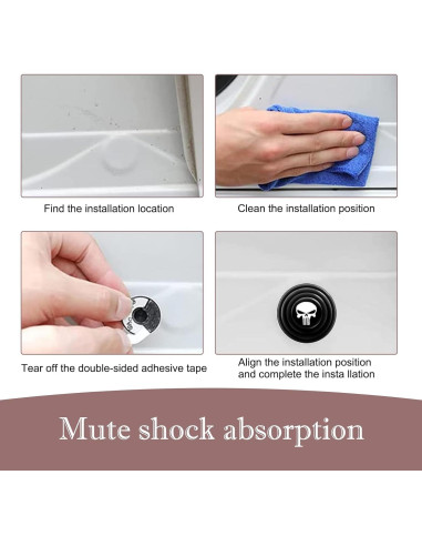 8 Almohadillas Absorbentes de Choque para Puertas de Coche Awlbed