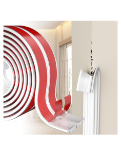 Protector de Esquina de Pared Nayotaa 3.29m Goma Flexible Blanco