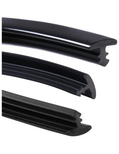 Moldura T Flexible SBWLKJ 5/16" (8mm) 18 Pies Negra PVC 2