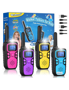 Walkie Talkies WisHouse M9 Recargables para Niños 4 Pzs