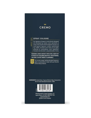 Colonia para Hombres Cremo Palo Santo 100 ml - Fragancia Fina