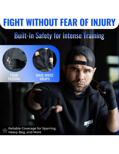 Envolturas de Mano de Gel Undisputed Boxing - Negro