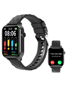 Reloj Inteligente LAMA V22 Negro con Monitoreo de Salud 24/7