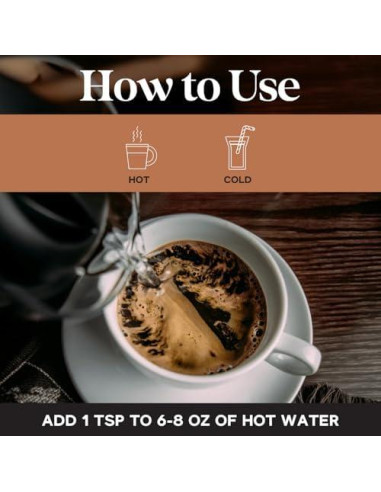 Café Instantáneo Orgánico Dolce Superfoods 396g - Sabor Intenso