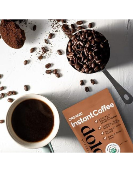 Café Instantáneo Orgánico Dolce Superfoods 396g - Sabor Intenso