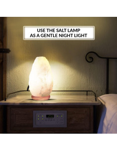 Lámpara de Sal Blanca Himalayan Glow 2.3 kg, Luz Nocturna 2