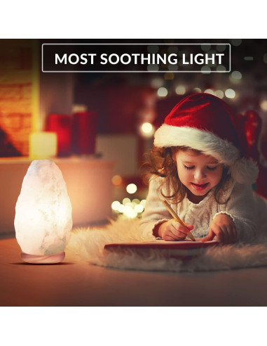 Lámpara de Sal Blanca Himalayan Glow 2.3 kg, Luz Nocturna