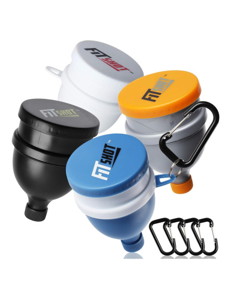 Embudo de Suplemento FitShot 120ml 2 en 1 con Pastillero