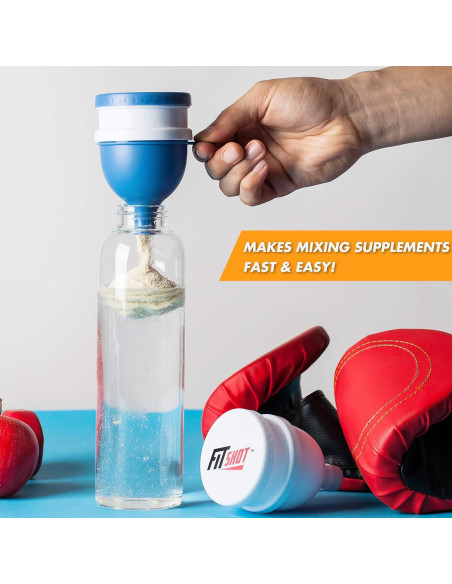 Embudo de Suplemento FitShot 120ml 2 en 1 con Pastillero