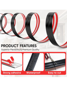 Protector de Esquinas de Pared Autoadhesivo Mavionor 2cm x 6.1m Negro 2