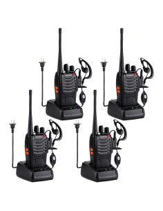 Walkie Talkies Baofeng 888S 4 Pack con Auriculares