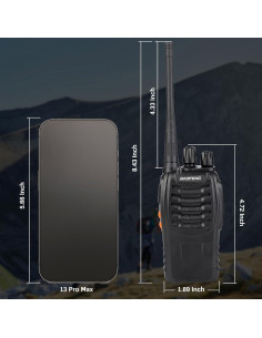 Walkie Talkies Baofeng 888S 4 Pack con Auriculares 2