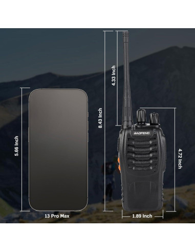 Walkie Talkies Baofeng 888S 4 Pack con Auriculares