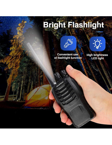 Walkie Talkies Baofeng 888S 4 Pack con Auriculares