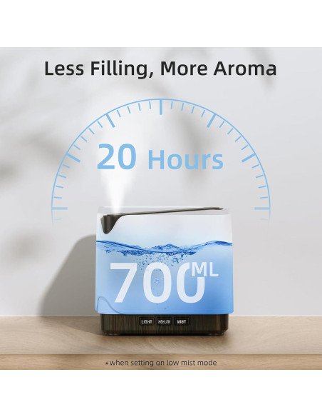 Difusor de Aceite Esencial ASAKUKI AD004 700ml Madera Marrón Difusor de Aceite Esencial ASAKUKI AD004 700ml Madera Marrón