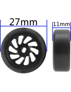 4 Ruedas de Drift RC 1/28 ShareGoo con Llantas de Aluminio 2