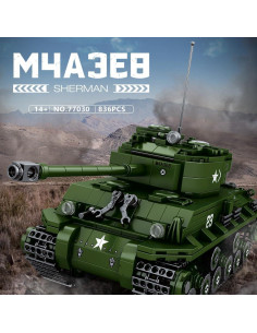 Kit de Bloques de Construcción Tanque M4A3E8 MISINI 836 Pcs 2