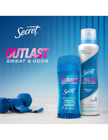 Desodorante Antitranspirante Secret Outlast Mujeres 73.93 g Sin Fragancia Desodorante Antitranspirante Secret Outlast Mujeres 73.93 g Sin Fragancia