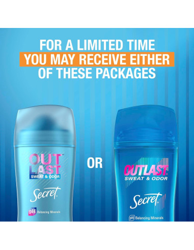 Desodorante Antitranspirante Secret Outlast Mujeres 73.93 g Sin Fragancia