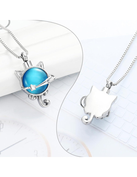 Collar de cremación XSMZB para cenizas de mascotas en piedra lunar