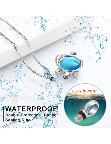 Collar de cremación XSMZB para cenizas de mascotas en piedra lunar