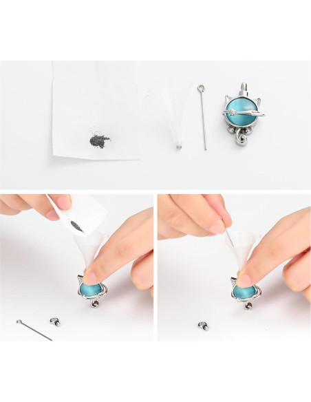 Collar de cremación XSMZB para cenizas de mascotas en piedra lunar