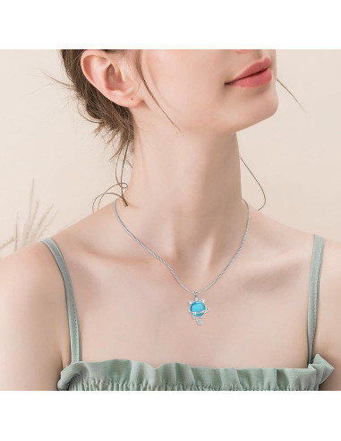 Collar de cremación XSMZB para cenizas de mascotas en piedra lunar