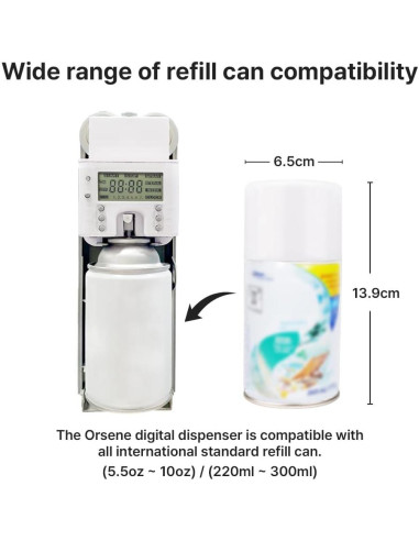 Dispensador Automático de Fragancia Orsene Gris - Programable